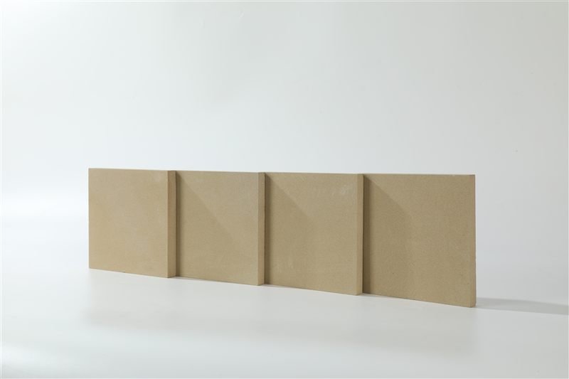 Dark beige smooth ashlar tiles shown in closer detail