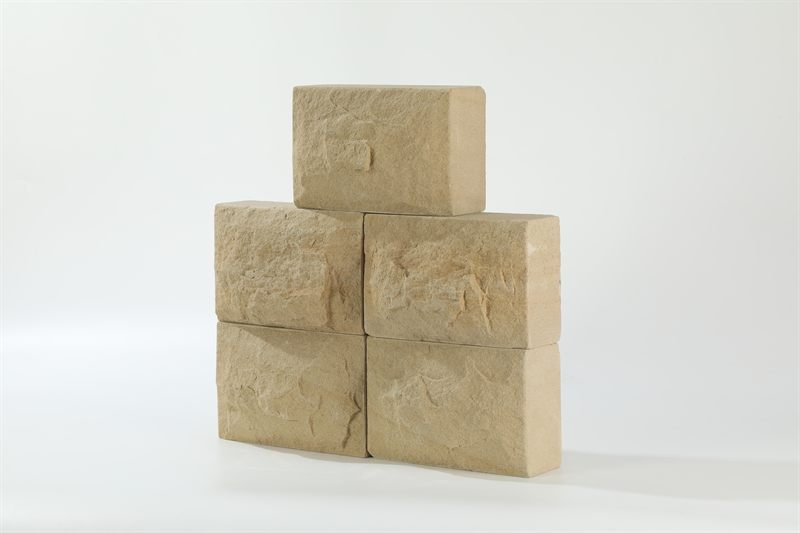 Beige Sandstone Bricks — Mushroom Face supplied for export from China