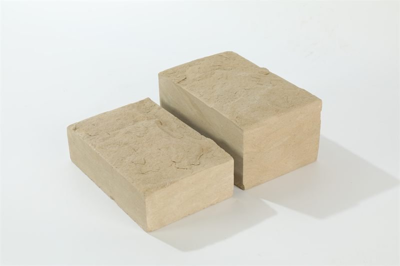 Additional view of beige sandstone bricks — natural face