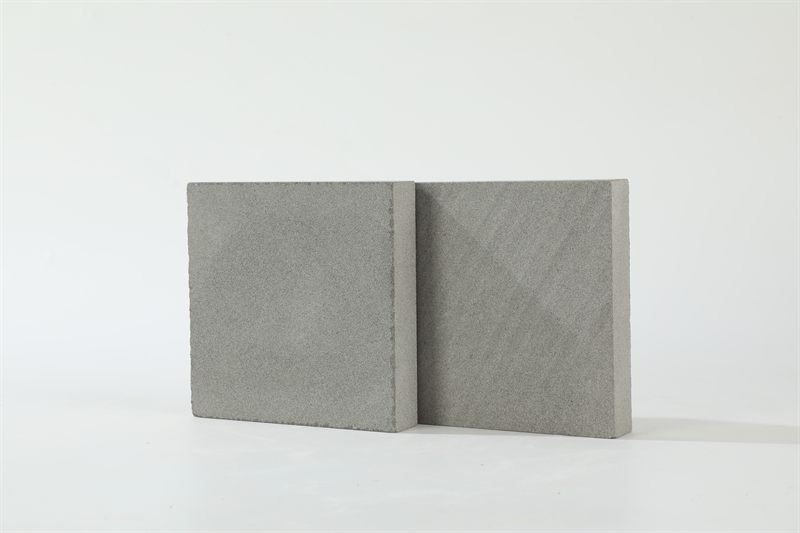 Dark grey sandstone tiles shown in closer detail