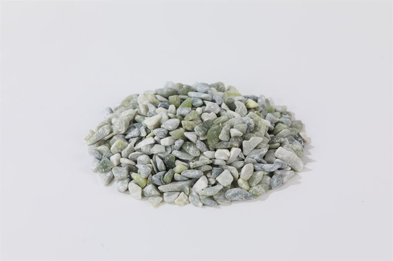 Green Mixed Jade Chips with a natural finish