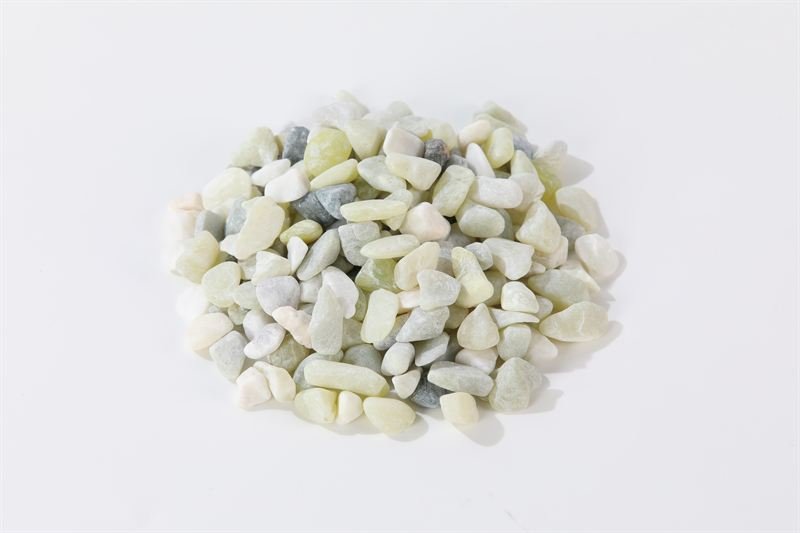 Pale Jade Pebbles with a natural finish