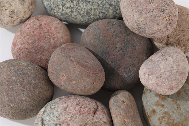 Additional view of rainbow coloured pebbles