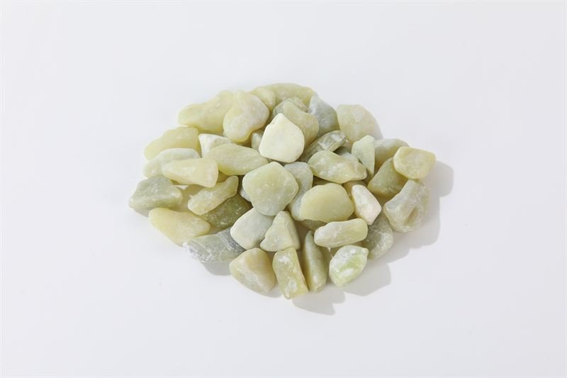 Olive Jade Pebbles with a natural finish