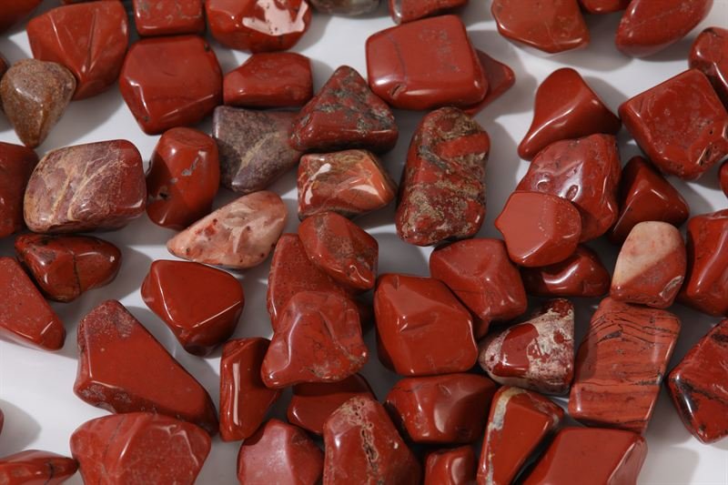 Red jasper agate showing surface texture