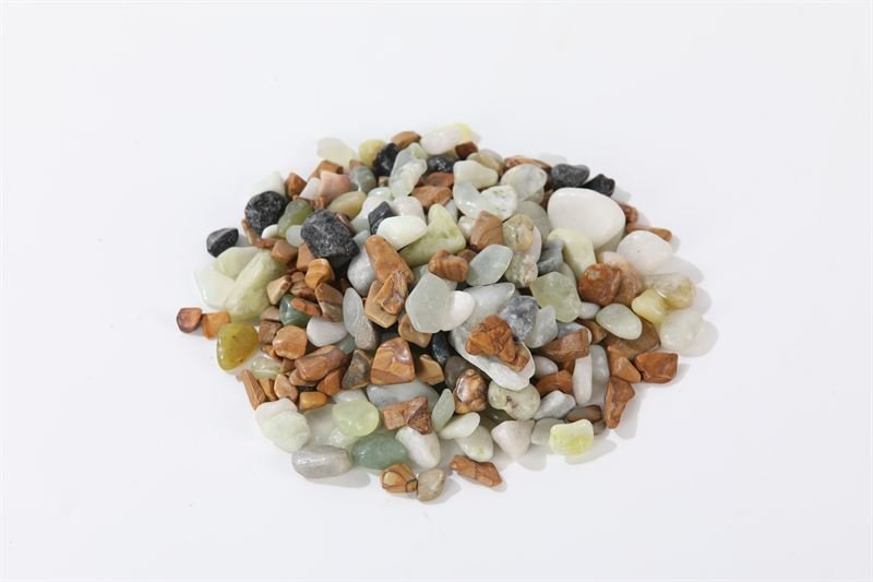 Mixed Colour Jade Pebbles with a natural finish