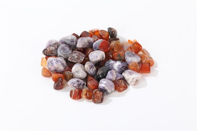 Purple & Red Agate with a tumbled finish