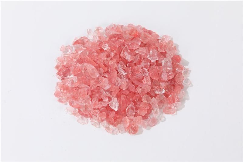 Rose Crushed Glass with a tempered finish