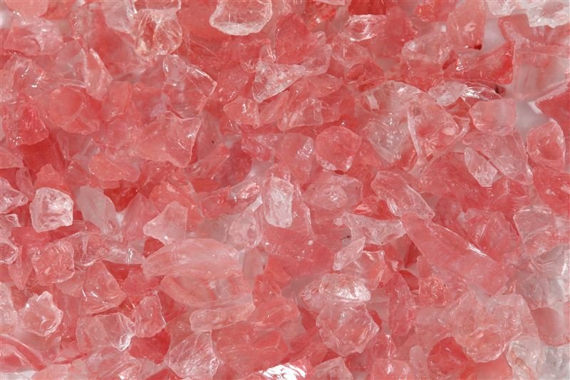 Additional view of rose crushed glass