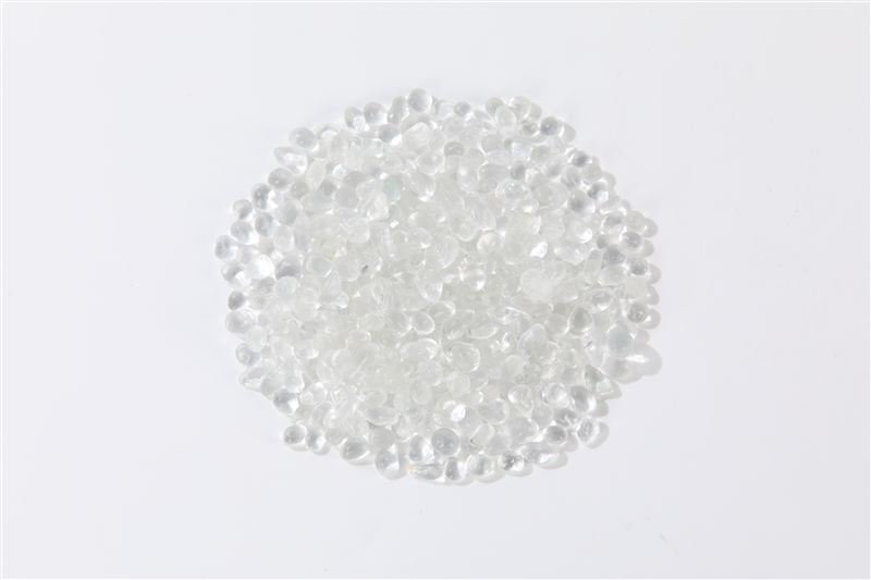 Clear glass beads shown in closer detail