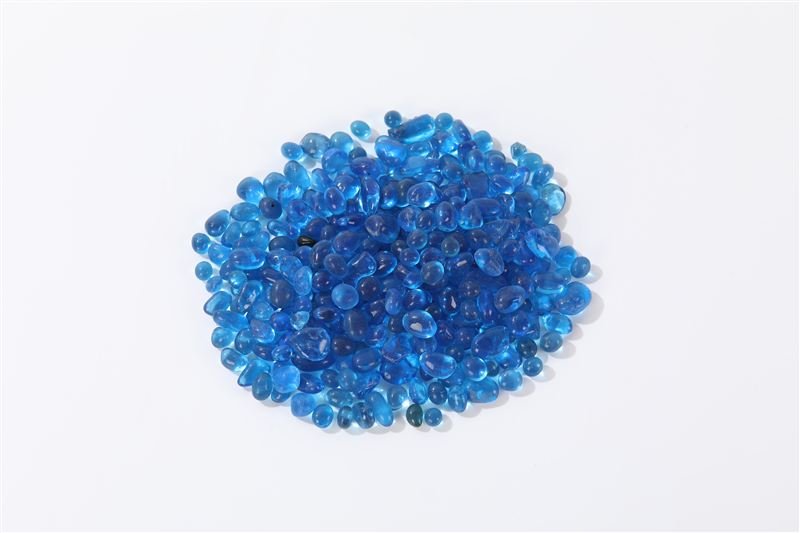 Blue Glass Beads with a polished glass finish