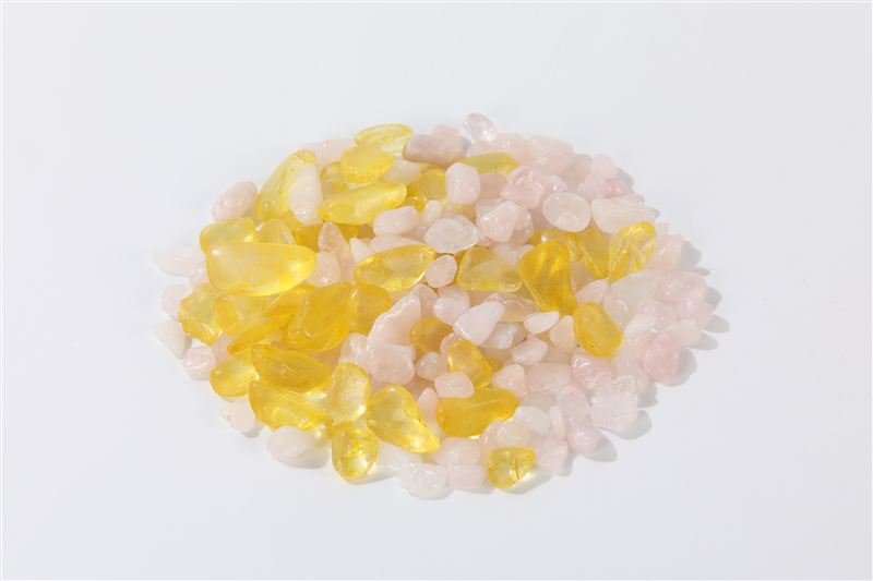 Yellow & Rose Glass Mix with a polished finish