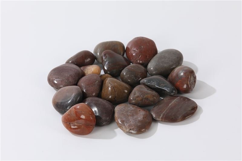 Dark Natural Mixed High Polished Pebbles supplied for export from China