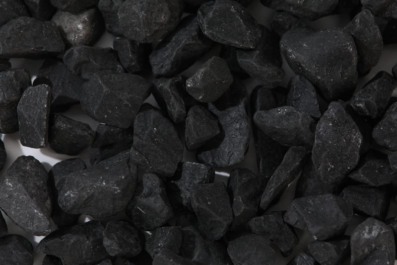 Coal Black Crushed Aggregate with a natural finish