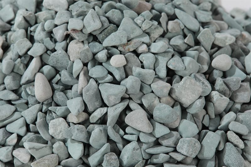 Green Rounded Gravel with a natural finish