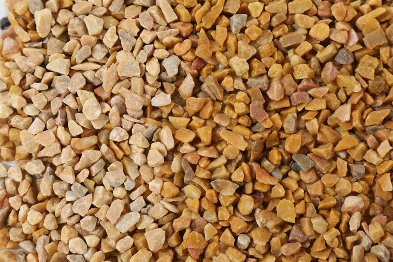 Gold Yellow Crushed Aggregate with a natural finish