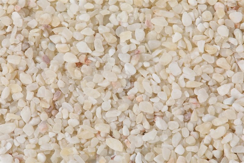 Rice White Rounded Gravel with a water washed finish