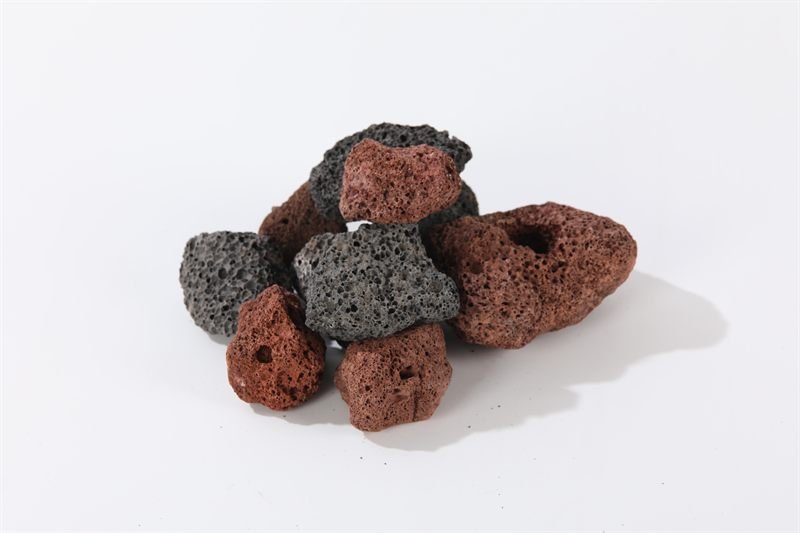 Red & Grey Volcanic Rock with a natural finish