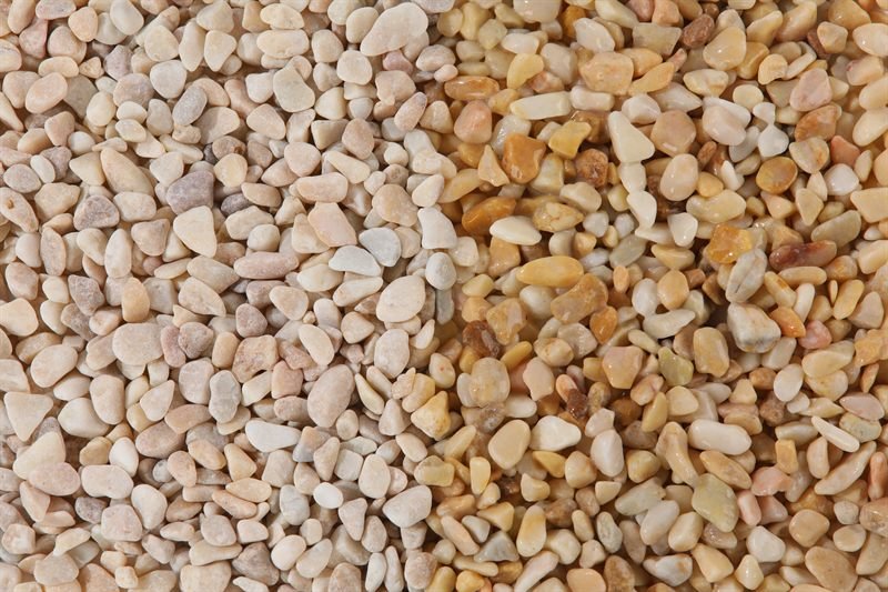 Light Yellow Rounded Gravel with a water washed finish