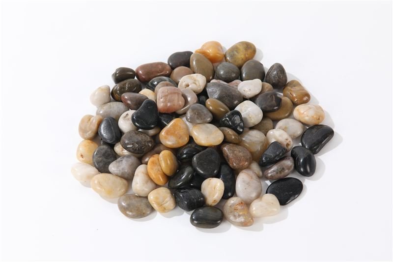 Mixed colour mini pebbles shown in closer detail