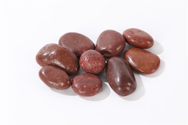 Red High Polished Pebbles supplied for export from China