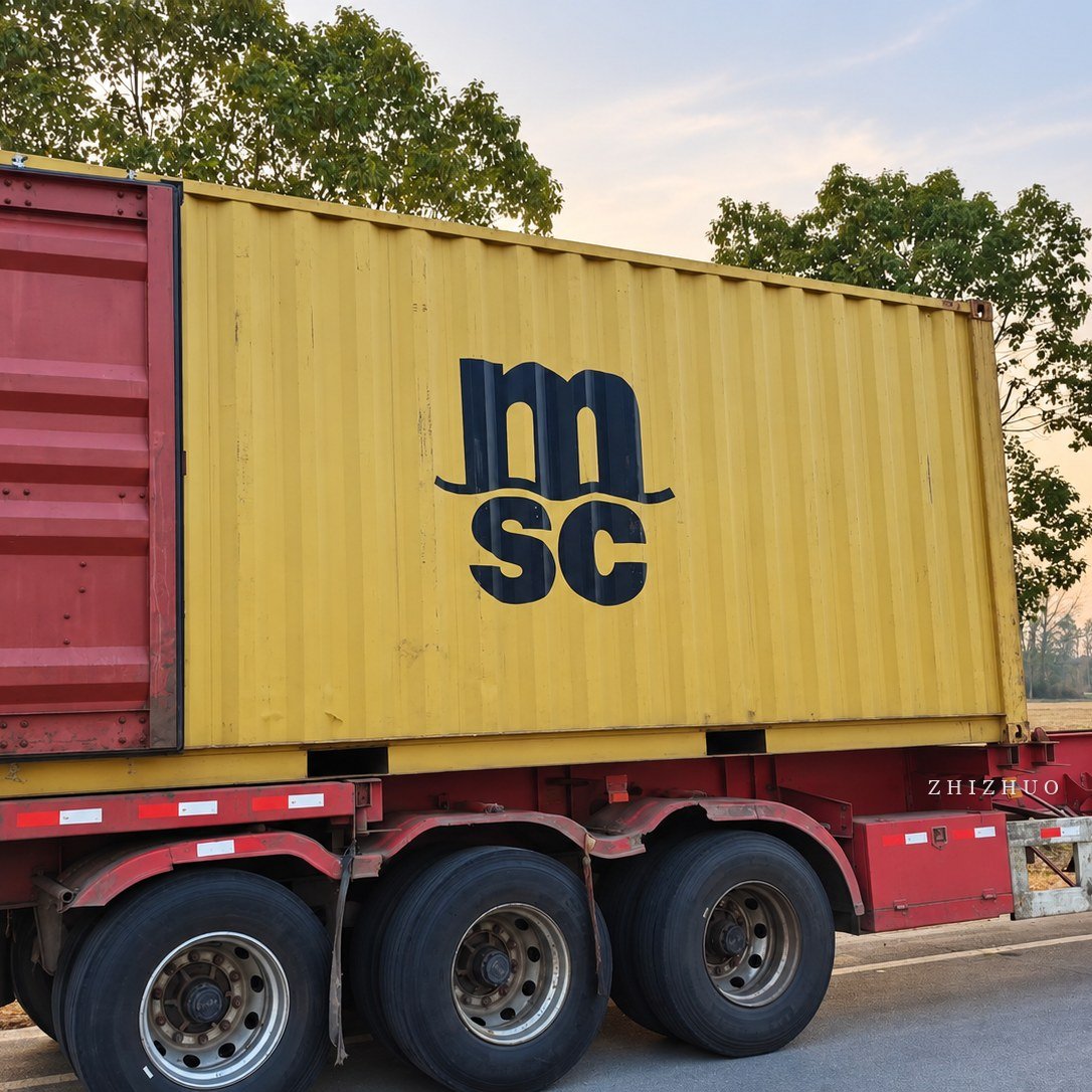 MSC shipping container used for international decorative stone export